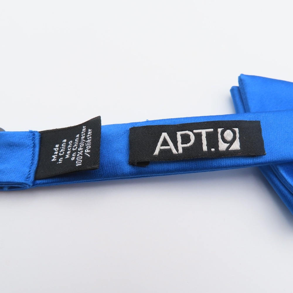 Apt 9 Bow Tie Blue Solid 2.5" Wide Pre Tie Polyester Tuxedo - Picture 3 of 5